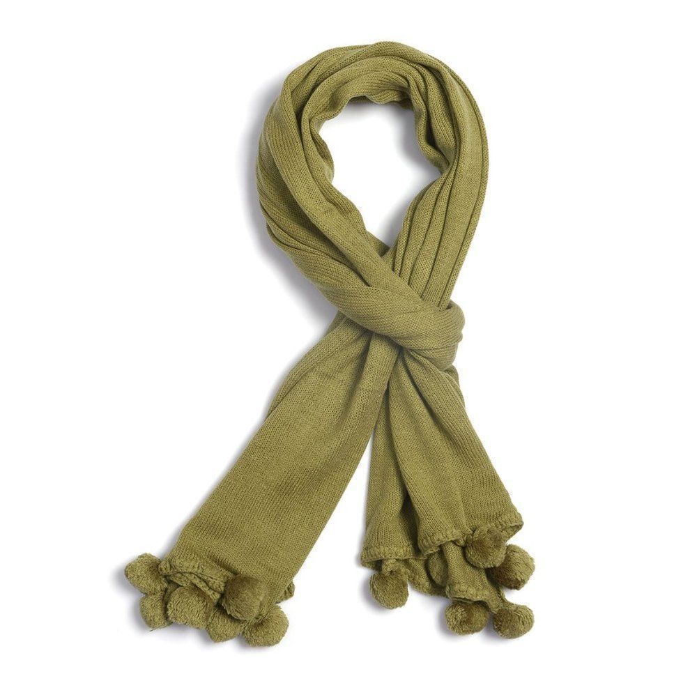 Pom Pom Scarf Sage